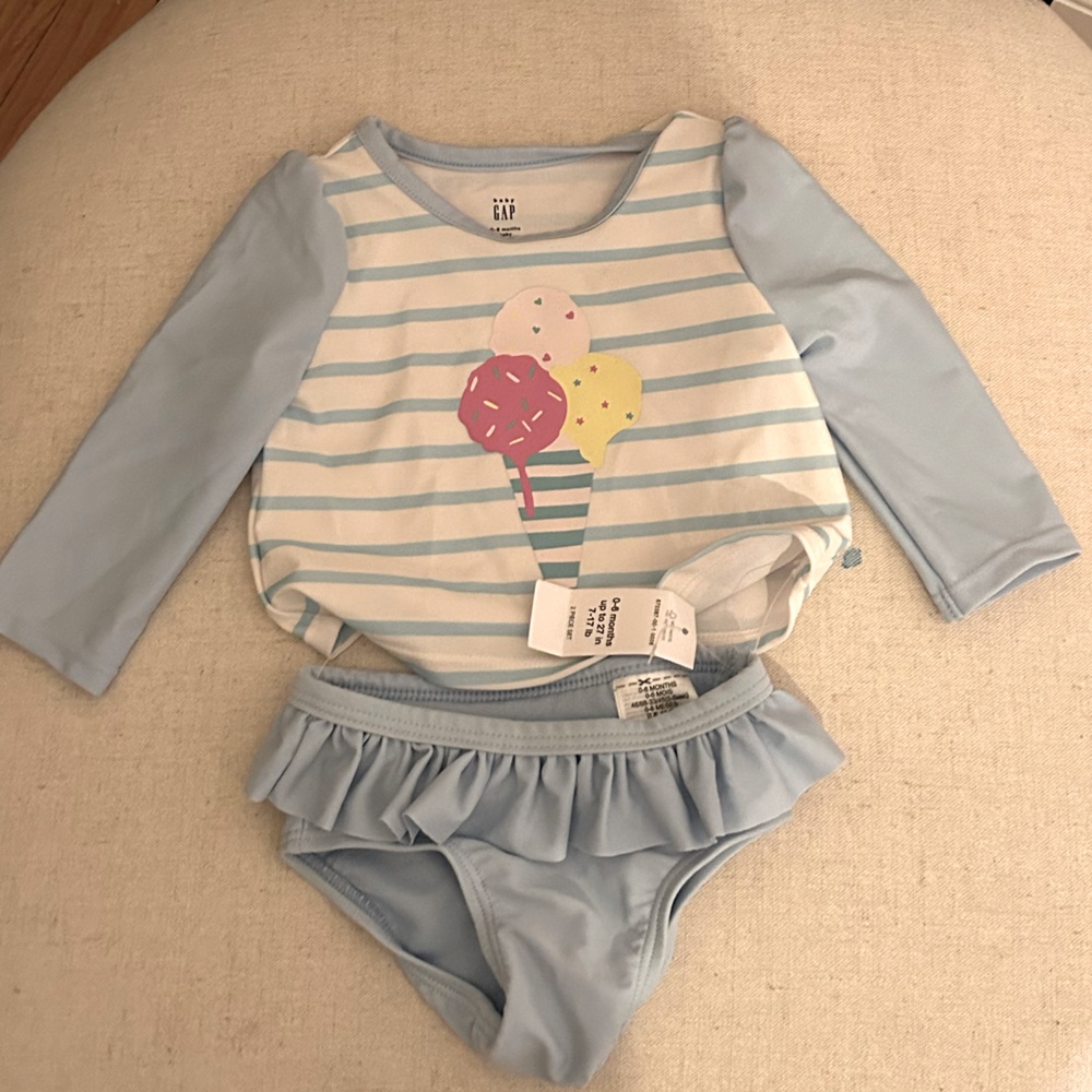 Baby girl two piece swimsuit NWT